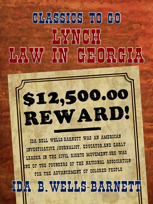 cover image of Lynch Law in Georgia